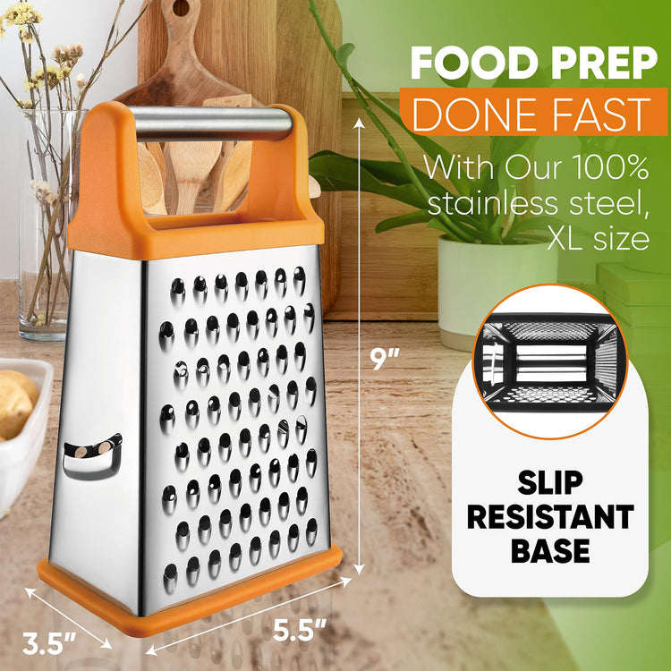 Stainless Steel XL Cheese Grater for Kitchen