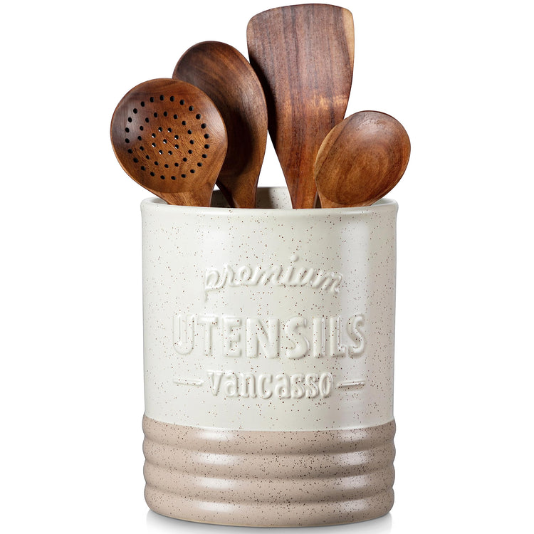 Sabine Ceramic Utensil Holder for Kitchen Counter