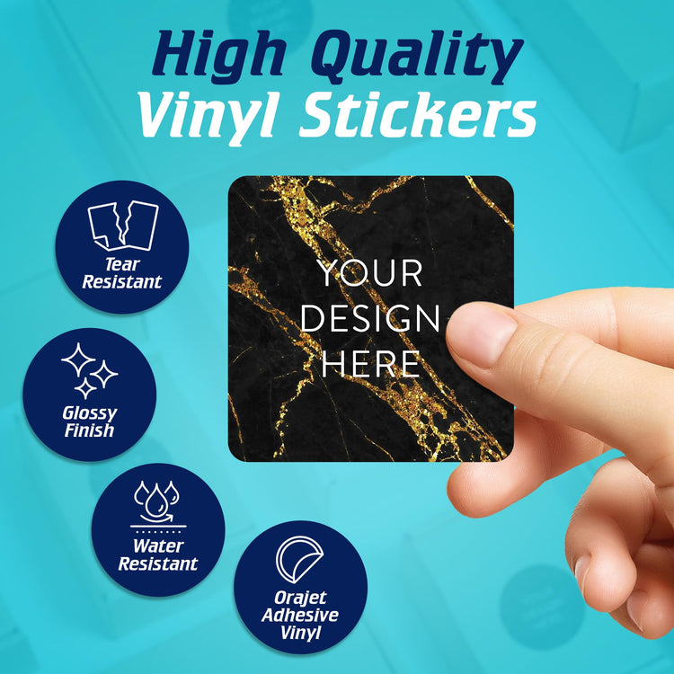 Custom Vinyl Stickers Your Image (100 Count)