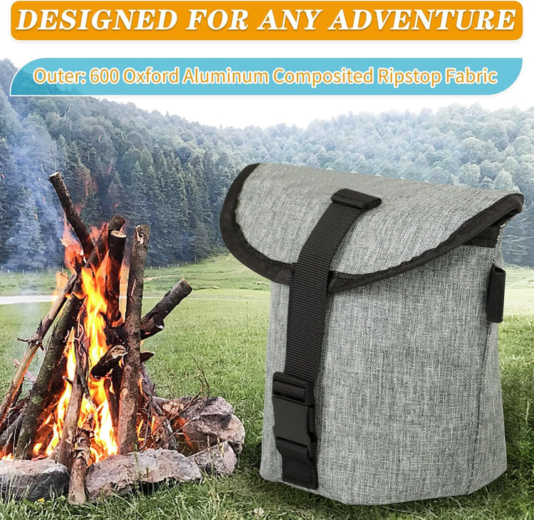 1PCS Foil Insulated Lunch Bag Insulated Reusable Snack Bag Freeze Dried Food Pouch Lightweight Ripstop Food Storage Organizer