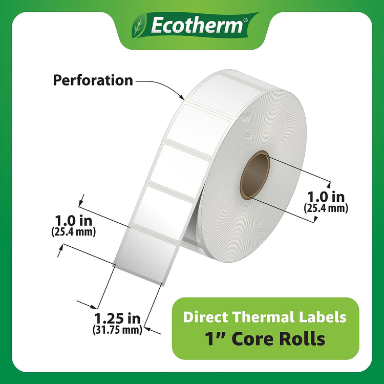 1.25" x 1" Thermal Labels (5520 Count)