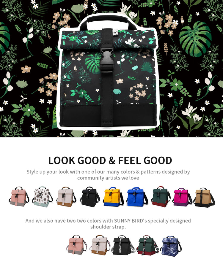 Insulated Lunch Bag Rolltop Lunch Box