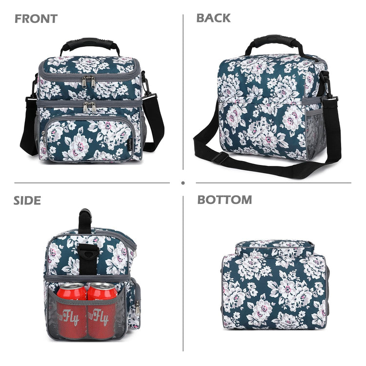 Double Layer Cooler Insulated Lunch Bag Adult Lunch Box Large Tote Bag for Men