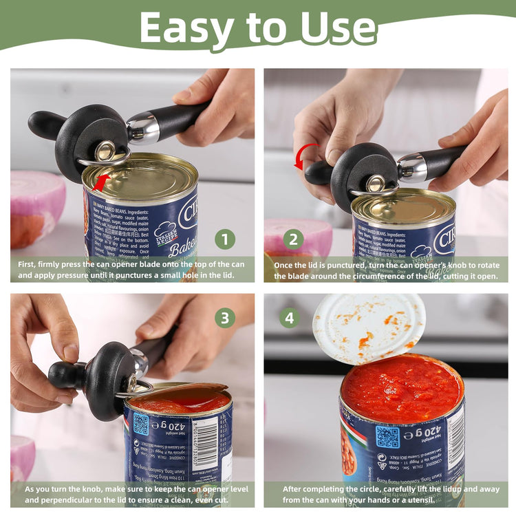 Can Opener Manual Tin Opener Stainless Steel Heavy Duty