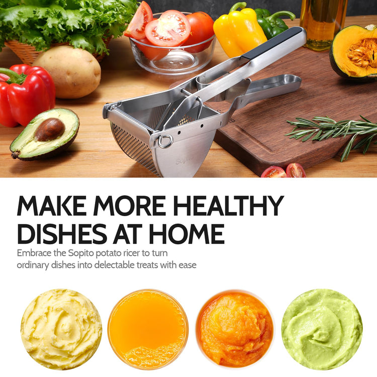 Potato Ricer Sopito Stainless Steel Potato Masher for Commercial and Home Use