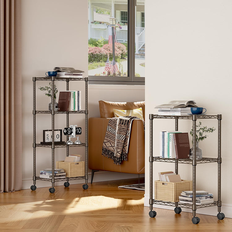 1000 lbs 4 Shelf Adjustable Heavy Duty Steel Wire Rack (4 Count)
