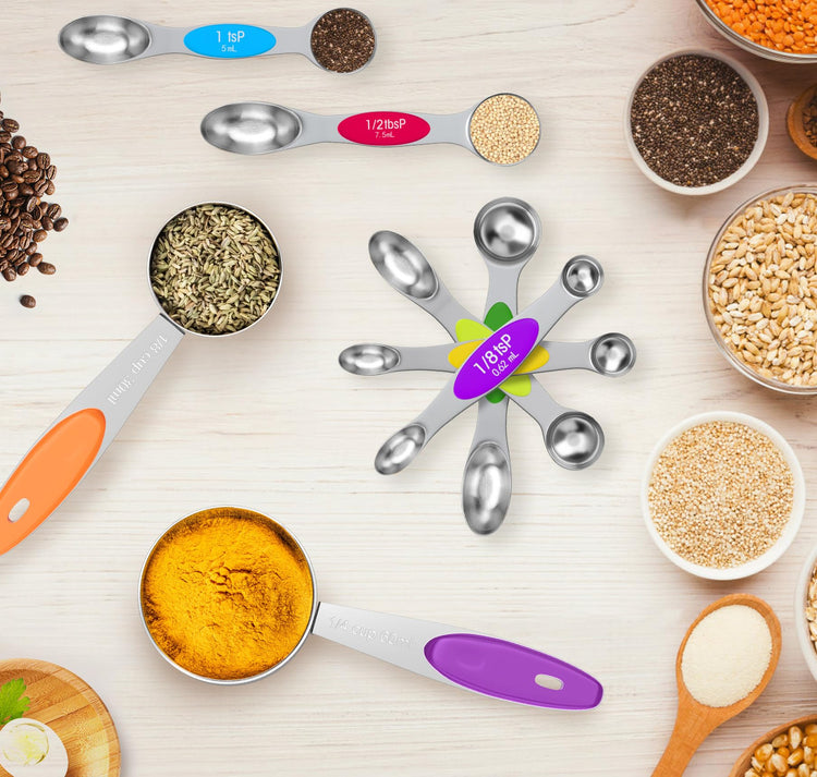13 Piece Measuring Cups and Magnetic Spoons Set