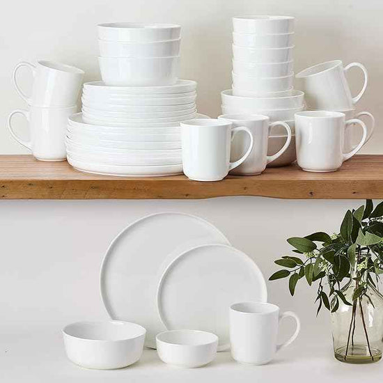 Mikasa Samantha Bone China Lightweight Chip Resistant 40 Piece Dinnerware Set, Service for 8