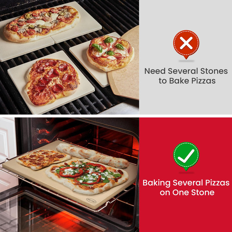 22 x 14 Inch Extra Large Pizza Stone for Oven and Grill