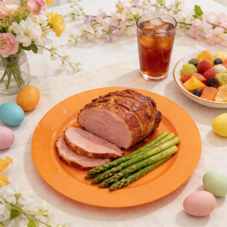 60PCS Orange Plates (60 Count)