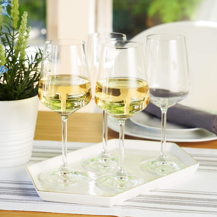 Style Crystal White Wine Glasses Gift Set (4 Count)