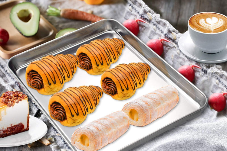 Baking Sheet Yododo Stainless Steel Baking Pans Tray Cookie Sheet Toaster Oven Tray Pan Cookie Pan