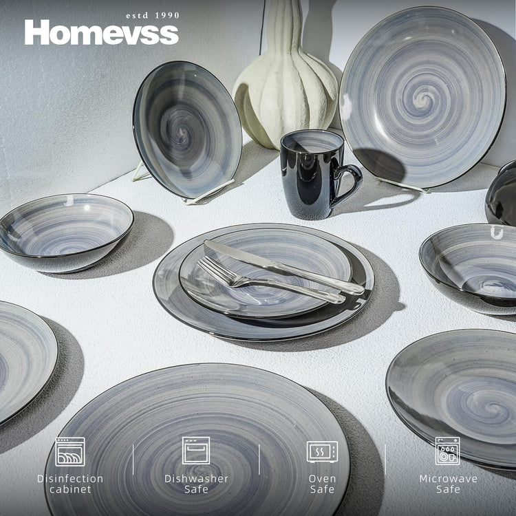 HomeVss Stoneware Sonoma 16pc Dinnerware Set