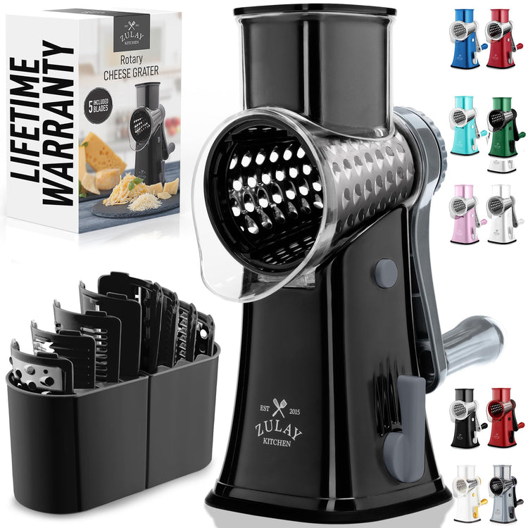 Rotary Cheese Grater 5 Blade Cheese Shredder