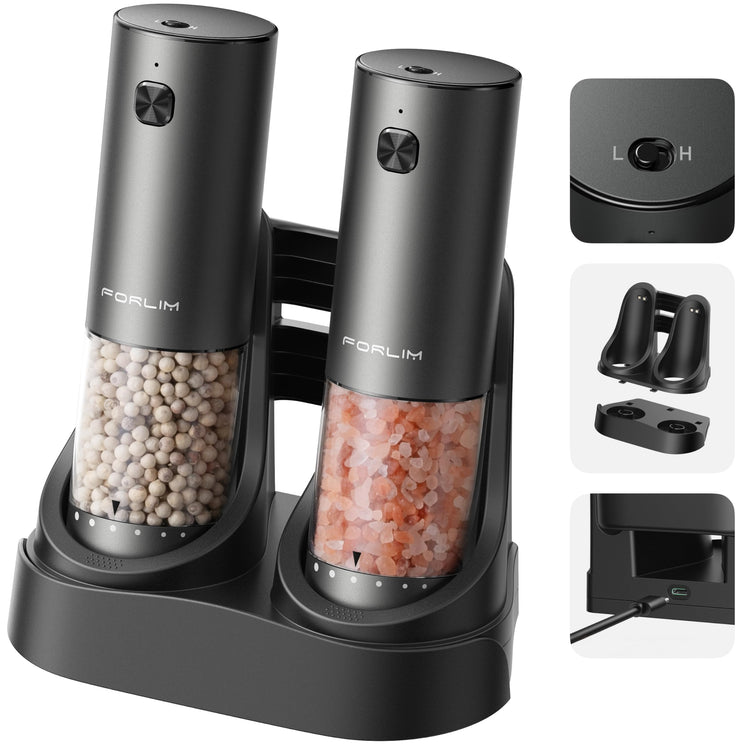 2 Speed Electric Salt And Pepper Grinder Set (2 Count)