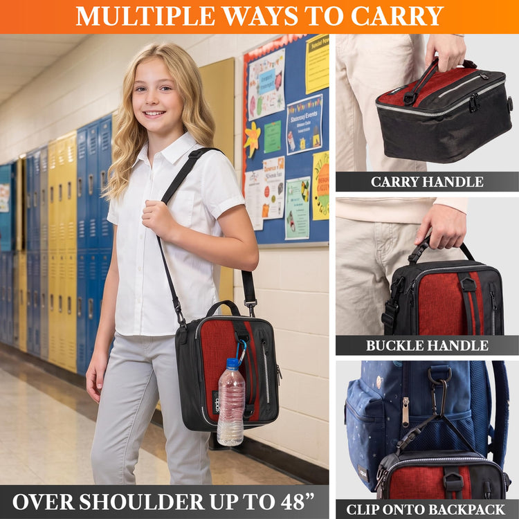 Insulated Lunch Bag for Men Women Kids