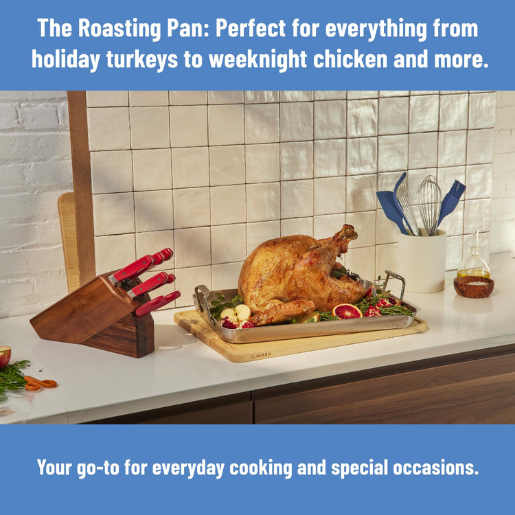 Stainless Steel Roasting Pan with Handles