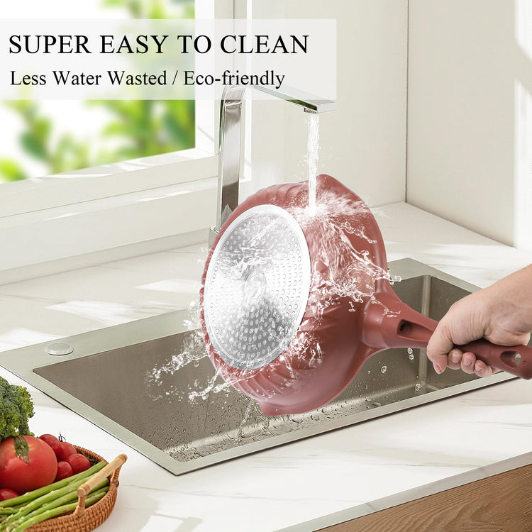 12" Terracotta Nonstick Ceramic Red Frying Pan