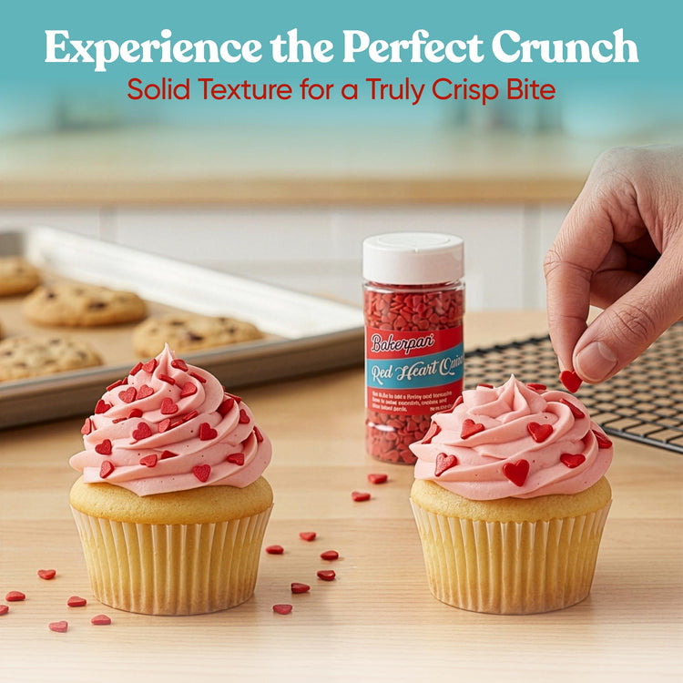 Mini Red Heart Sprinkles for Cake Decorating (5.77 Ounce)