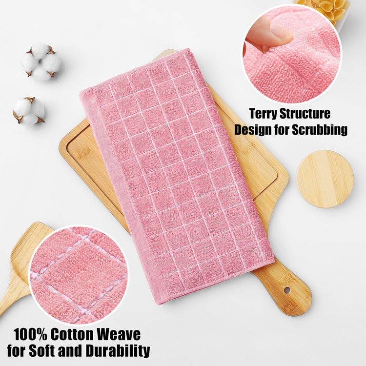 100% Cotton Terry Kitchen Dish Cloths (8 Count)