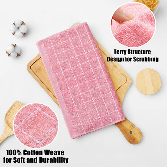 100% Cotton Terry Kitchen Dish Cloths (6 Count)