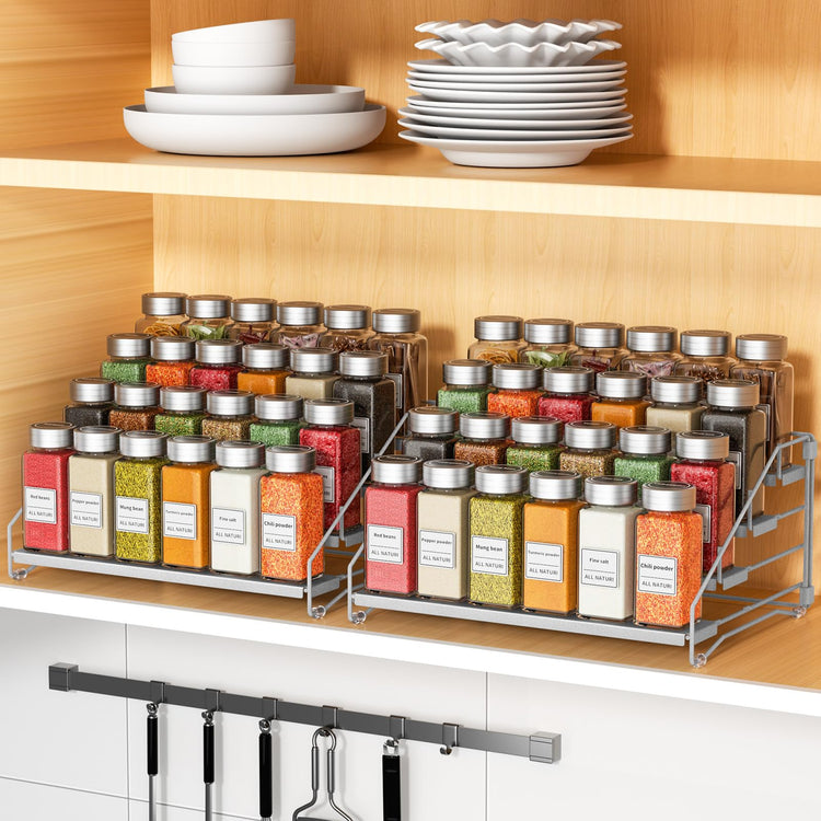 2 Pack Spice Rack Organizer for Cabinet