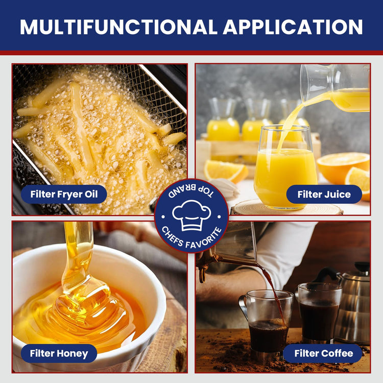 3 Pcs Deep Fryer Filter Bag & Frame Set