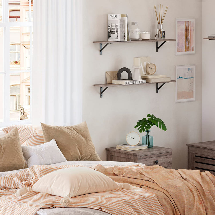 Long Wall Shelves (2 Count)