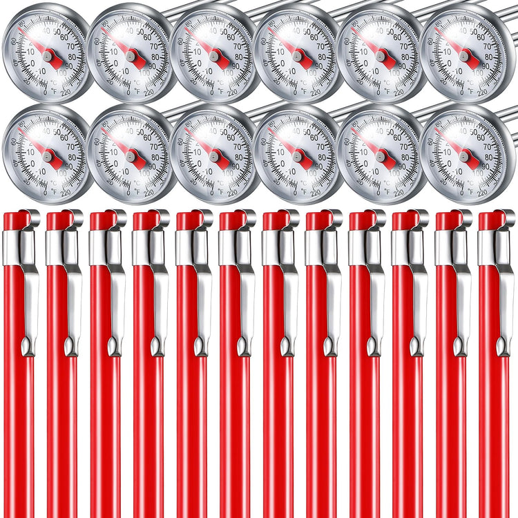 12 Pcs Stainless Steel Kitchen Dial Thermometer 5" (12 Count)