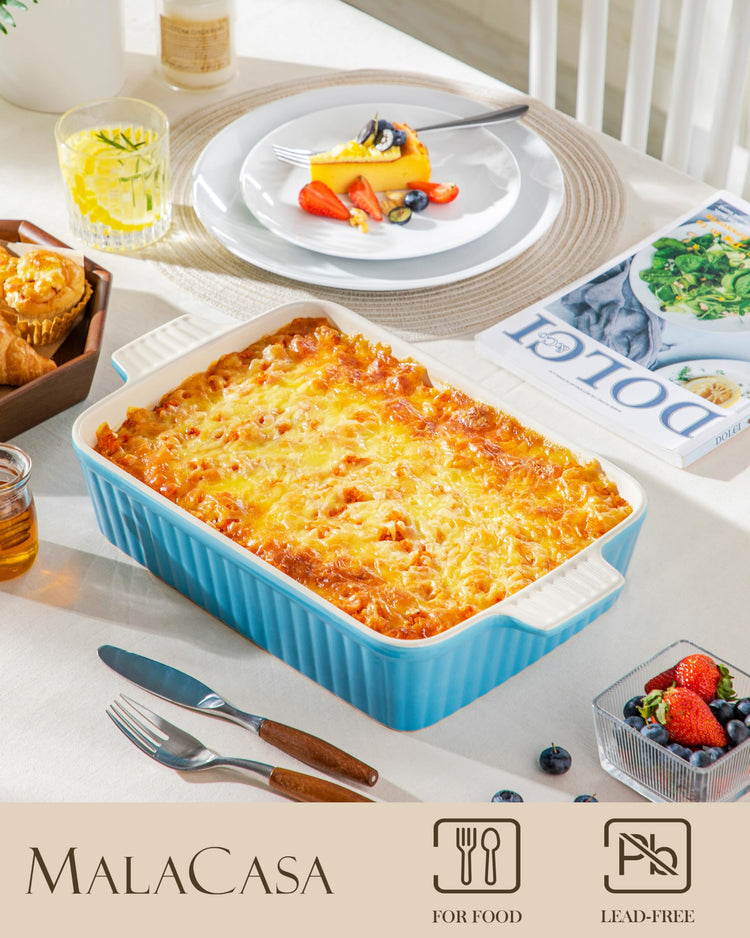 4.4 QT Ceramic Casserole Dishes for Oven