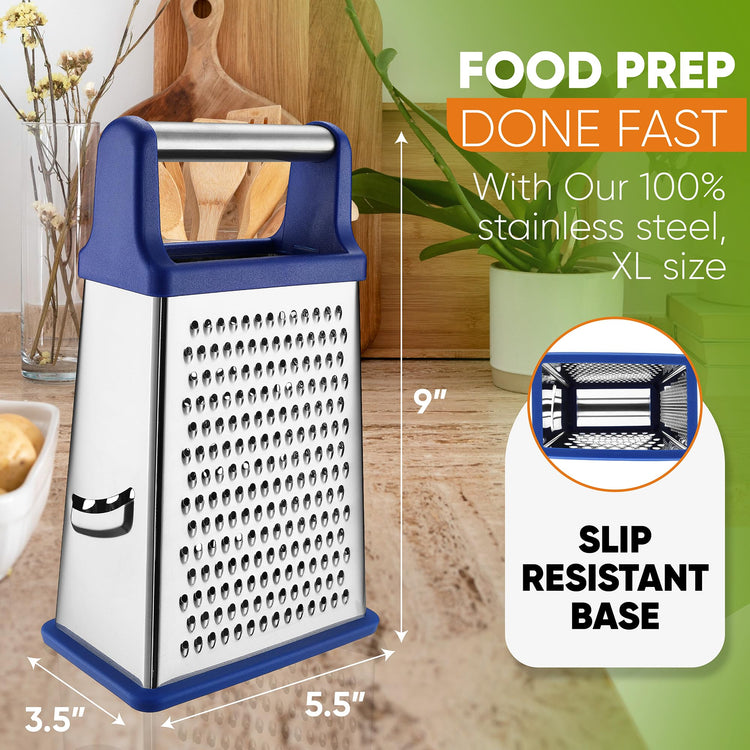 Stainless Steel XL Cheese Grater for Kitchen