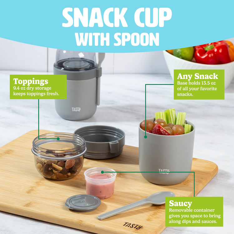 Travel Snack Cups with Spoons (2 Count)