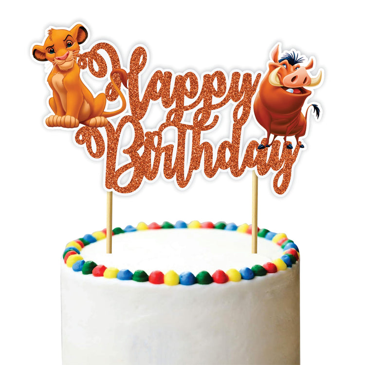The Lion Kng Happy Birthday Cake Topper (10 Count)