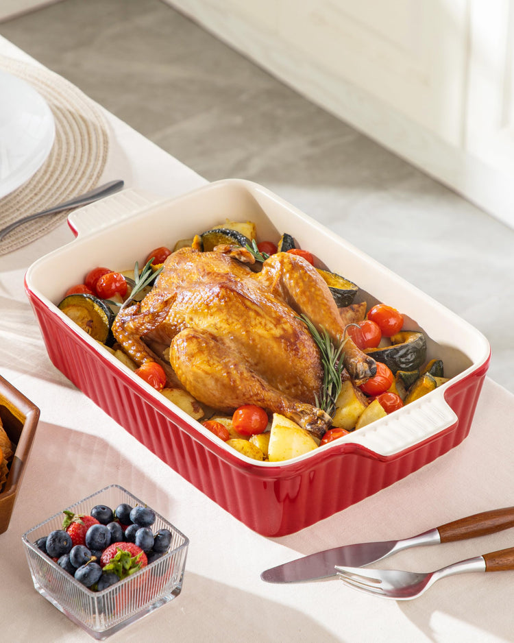 4.4 QT Ceramic Casserole Dishes for Oven