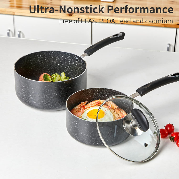 Nonstick Saucepan Set with Lid