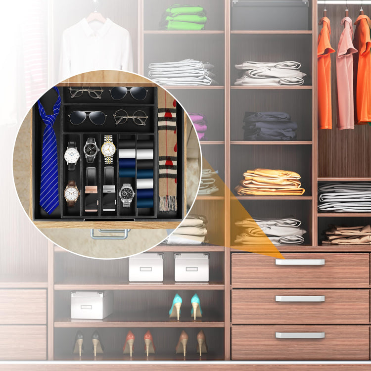 Large Premium Bamboo Silverware Organizer
