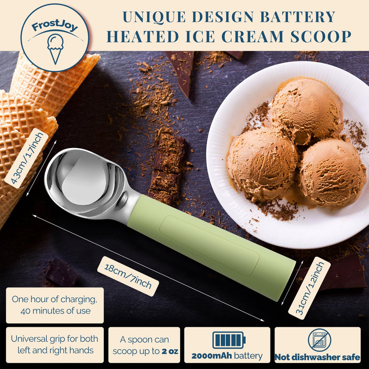 Heated Ice Cream Scoop Rechargeable