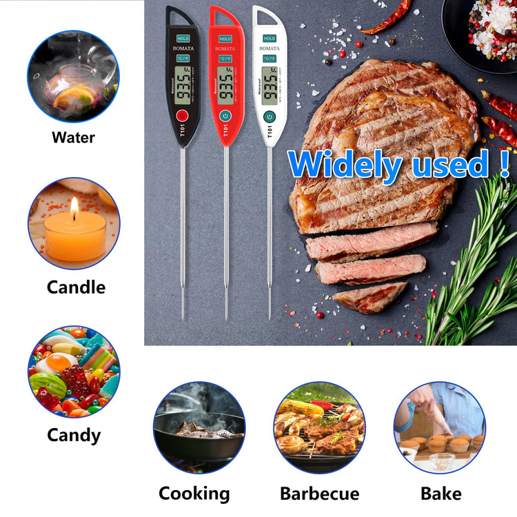 6 Pack Waterproof IPX7 Meat Thermometer (6 Count)