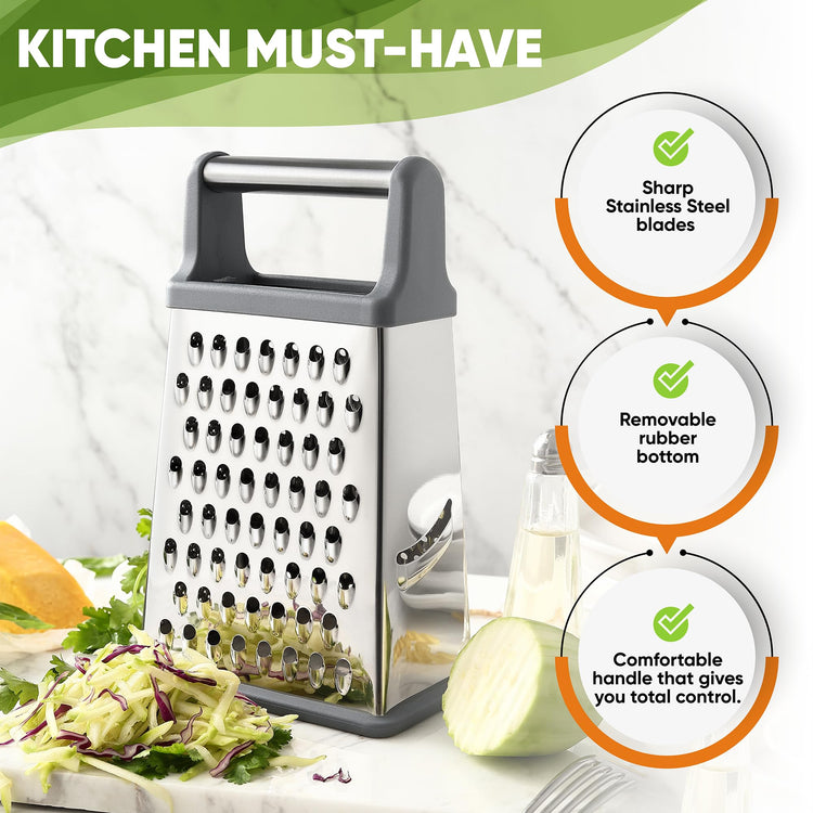 Stainless Steel XL Cheese Grater for Kitchen