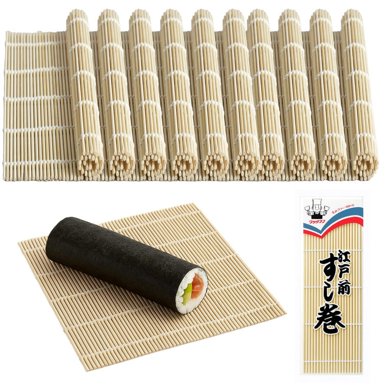 Pack of 10 Large Bamboo Sushi Mats Sushi Roller Rolling Mats Sushi Maker
