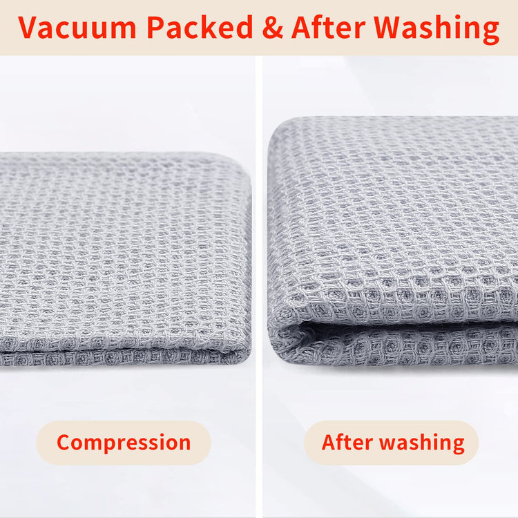 100% Cotton Waffle Weave Kitchen Dish Towels 4 (4 Count)