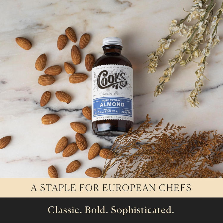 Cook’s, Pure Almond Extract for Baking, Cooking, and Mixology, Allergen Free Almond Flavoring Extract, 8 oz - Nestoria