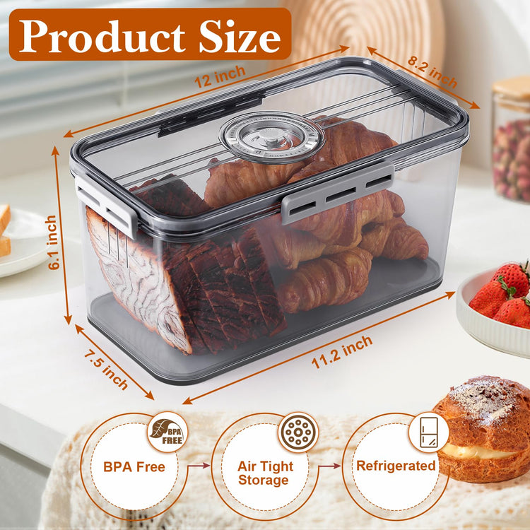 Bread Box for Homemade Bread Boxes for Kitchen Counter Airtight