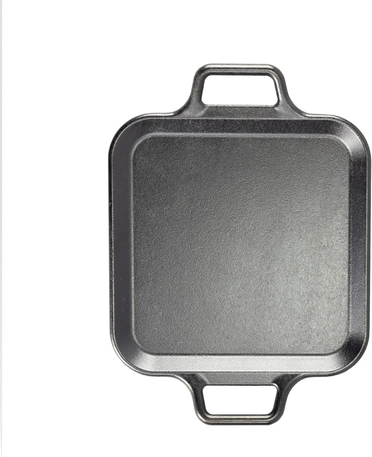 Lodge BOLD 12 Inch Seasoned Cast Iron Square Griddle with Loop Handles, Design-Forward Cookware - Nestoria
