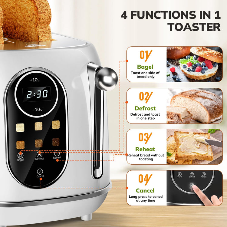Smart Touch Screen Toaster 2 Slice