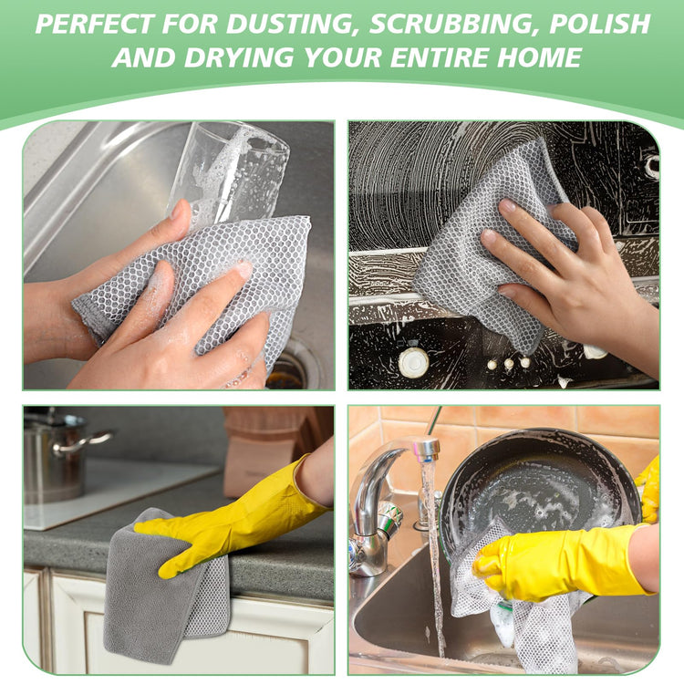 Dish Cloth for Washing Dishes Kitchen Washcloth Cleaning Cloth (20 Count)