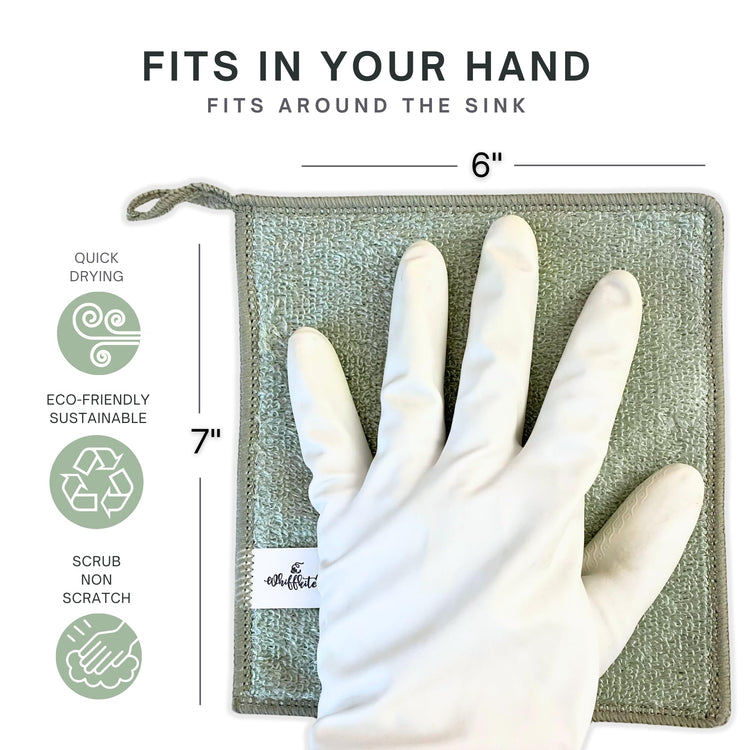 Dishcloths Kitchen Dishrag Cleaning Scrub Reusable 6pk 6x7in