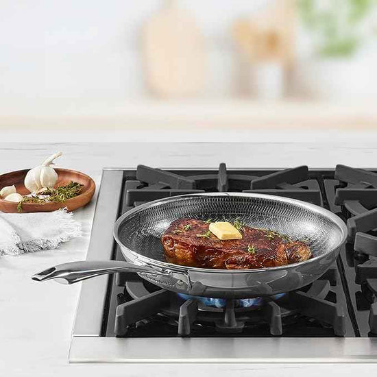Cuisinart FusionElite+ Hybrid Nonstick Tri-Ply Stainless Steel Skillet, 10″ Skillet Frying Pan with PURELYSEAR Ceramic Nonstick Technology, Scratch Proof, Cool Grip Handles, Dishwasher Safe
