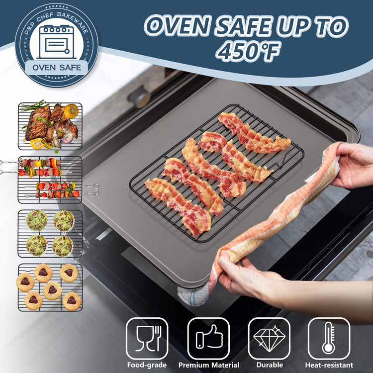 9.7" x 7.3" Cooling Baking Wire Racks Pack of 2