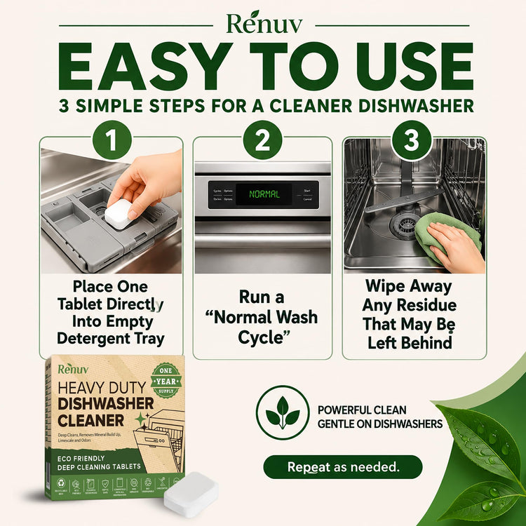Heavy Duty Dishwasher Cleaner & Deodorizer (12 Count)